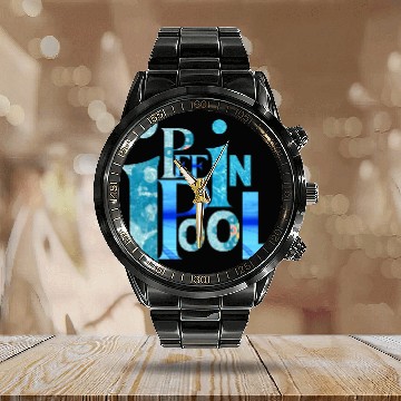 Discover I pee in pools Short-Sleeve Unisex swimmer joke Calendar Steel Band Watch