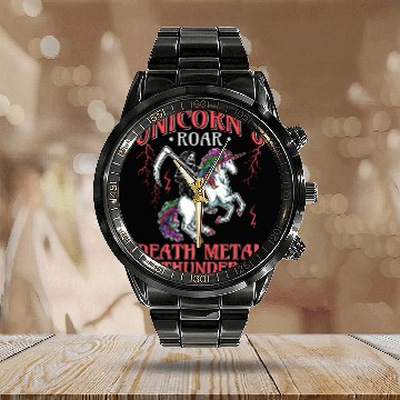 Discover Goth Rock Satan Unicorn Festivals Death Metal Calendar Steel Band Watch