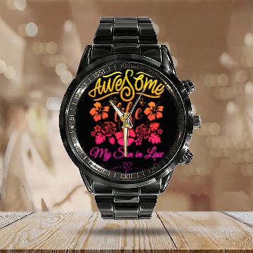 Discover Awesome Like My Son In Law Calendar Steel Band Watch