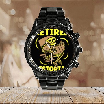 Discover Retired Historian Job Historic History Teacher Calendar Steel Band Watch