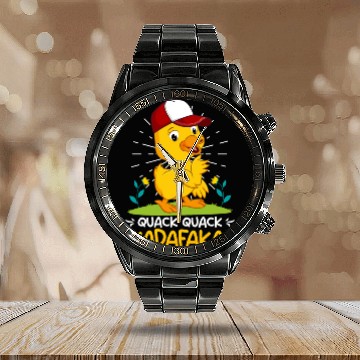 Discover What´s better than 1 Running Duck? 2 Running Ducks Calendar Steel Band Watch