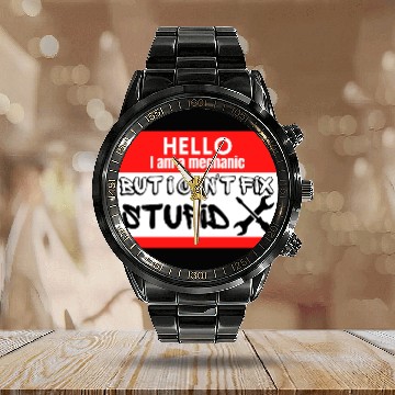 Discover I am a mechanic but I can't fix stupid Calendar Steel Band Watch