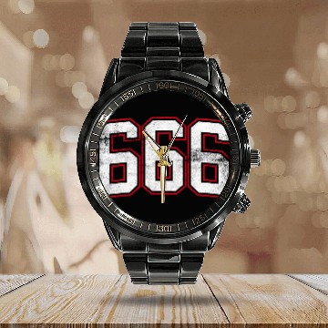 Discover 666 The Number of The Beast Calendar Steel Band Watch