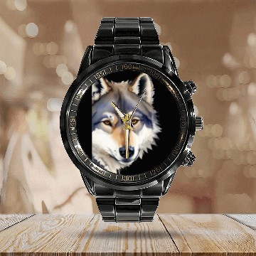 Discover Wolf Calendar Steel Band Watch