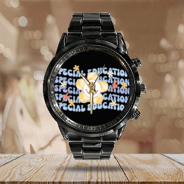 Discover Special Education, Back To School Calendar Steel Band Watch