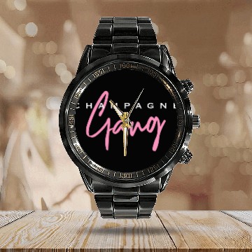 Discover Champagne Gang Calendar Steel Band Watch