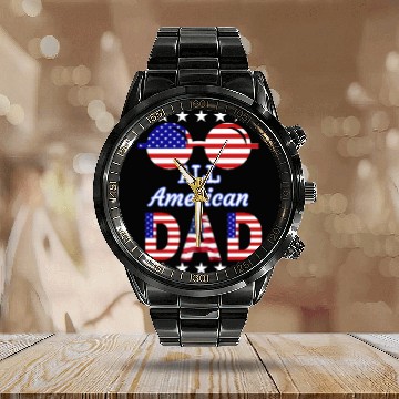 Discover American Dad Calendar Steel Band Watch, Retro American Dad Calendar Steel Band Watch,