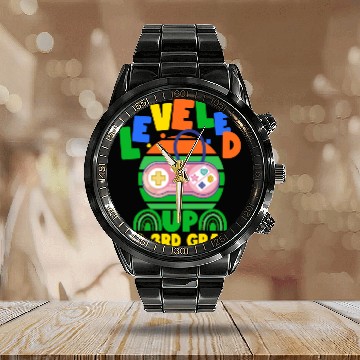 Discover Level up to 3rd grade, back to school Calendar Steel Band Watch
