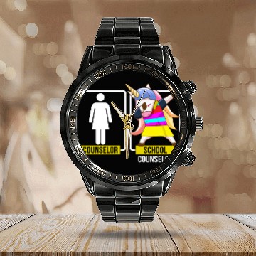 Discover Funny School Counselor Appreciation Back To School Calendar Steel Band Watch