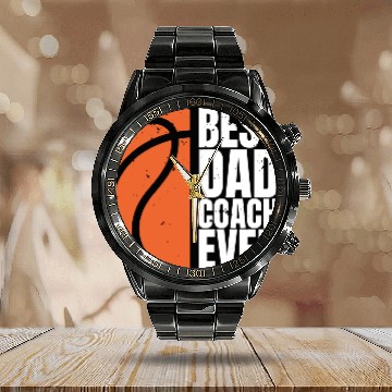 Discover BEST DAD COACH EVER Calendar Steel Band Watch