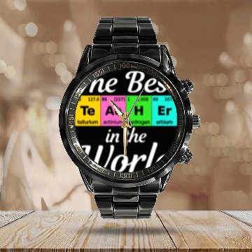 Discover The Best Teacher Science Chemistry Biology Physics Calendar Steel Band Watch