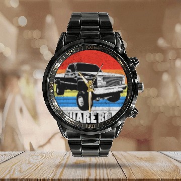 Discover Lifted Square Body Truck Squarebody Calendar Steel Band Watch