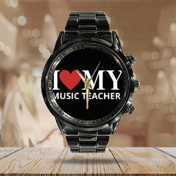 Discover I LOVE MY MUSIC TEACHER Calendar Steel Band Watch