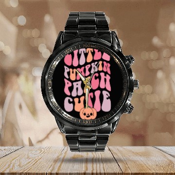 Discover little pumpkin patch cutie Calendar Steel Band Watch