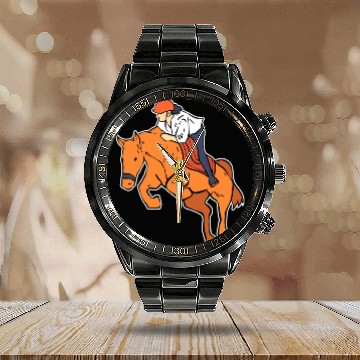 Discover Horse Riding Jockeys Gift Calendar Steel Band Watch