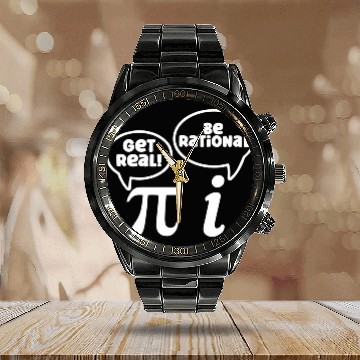 Discover Math Teacher Mathematics Pi Symbol Get Real Be Calendar Steel Band Watch