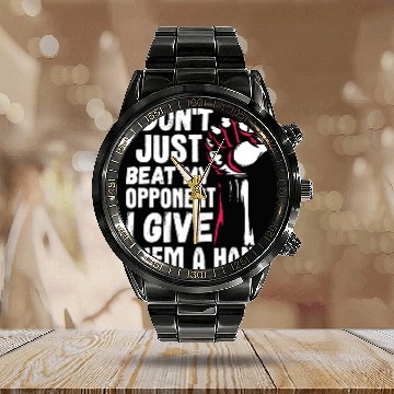 Discover Arm Wrestling Arm Wrestler Calendar Steel Band Watch