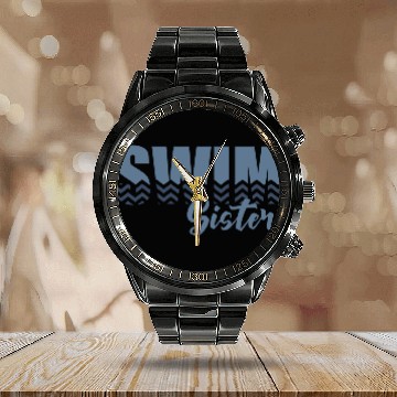 Discover Swim Sister Calendar Steel Band Watch