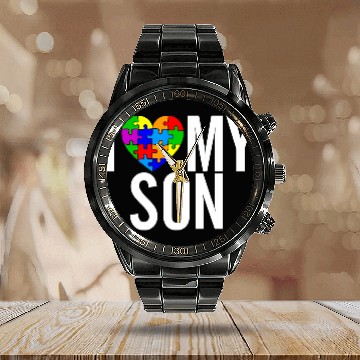 Discover I Love my Son Calendar Steel Band Watch