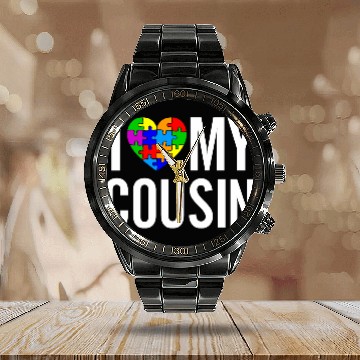 Discover I Love My Cousin Calendar Steel Band Watch