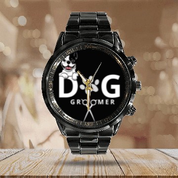 Discover Dog Groomer Calendar Steel Band Watch Dog Grooming Outfit