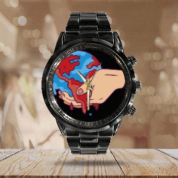 Discover Nature Conservation Earth Day Climate Protection Calendar Steel Band Watch