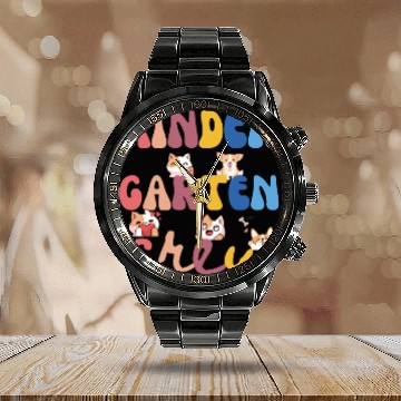 Discover Kinder garten crew Calendar Steel Band Watch