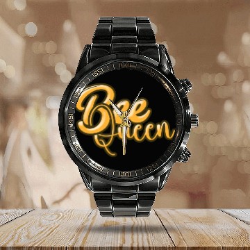 Discover Bee queen Calendar Steel Band Watch