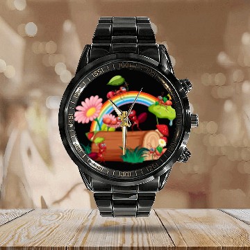 Discover Natural vibes Calendar Steel Band Watch