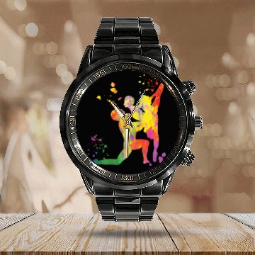 Discover Ballet Dance Couple Woman Ballerina Calendar Steel Band Watch