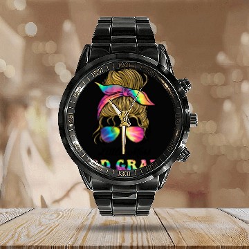 Discover Little Miss Third Grade Teacher Back To School Calendar Steel Band Watch