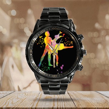 Discover Ballet Dance Couple Woman Ballerina Calendar Steel Band Watch
