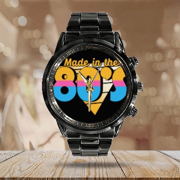 Discover 80's The 80s Music Calendar Steel Band Watch