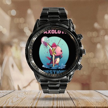 Discover I Axolotl Questions Cute Axolotl Kawaii Calendar Steel Band Watch
