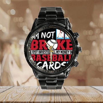 Discover Baseball Card Collector Invested Money In Calendar Steel Band Watch