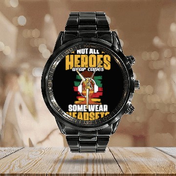 Discover Not All Heroes Wear Capes Awesome Melanated Calendar Steel Band Watch