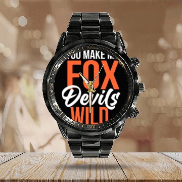 Discover you make fox devils wild geek Calendar Steel Band Watch