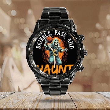 Discover Basketball Halloween Trick Or Treat Spooky Baller Calendar Steel Band Watch