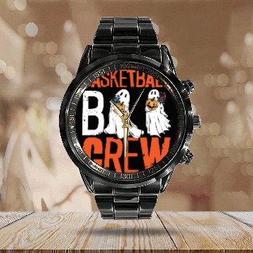 Discover Basketball Halloween Trick Or Treat Spooky Baller Calendar Steel Band Watch
