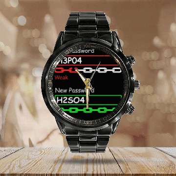 Discover Chemist Science Teacher Student Chemistry Calendar Steel Band Watch