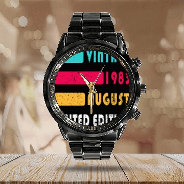 Discover august 1983 Anniversary august 1983 august Calendar Steel Band Watch