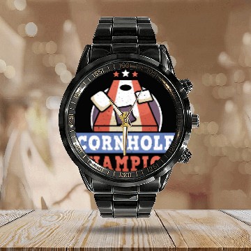 Discover Grunge Cornhole Champion Bean Bag Lover Calendar Steel Band Watch