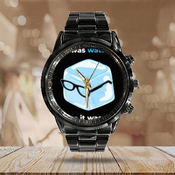 Discover Ice I Was Water Summer Ice Drink Calendar Steel Band Watch