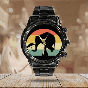 Discover Circus Elephant Acrobats Gift Calendar Steel Band Watch