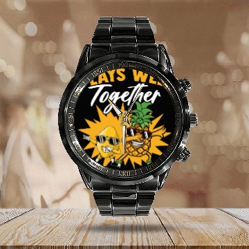 Discover Pineapple And Lemon Plays Well Together A Sweet Calendar Steel Band Watch