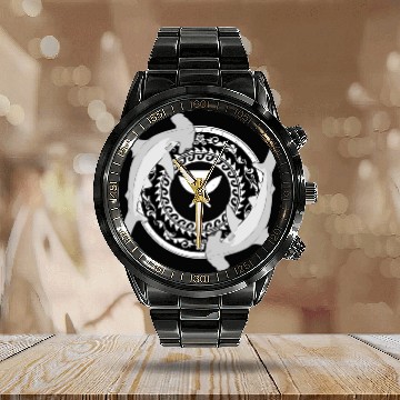Discover Kanaka Maoli Hammerhead Shark Calendar Steel Band Watch