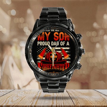 Discover I Back The Red For My Son Proud Dad Of A Calendar Steel Band Watch