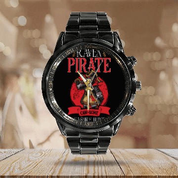 Discover Raven Pirate Pirate Ship Pirate Captain Pirate Calendar Steel Band Watch