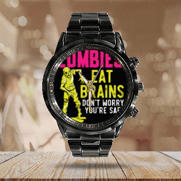 Discover Zombie Undead Monster Halloween Trick Or Calendar Steel Band Watch
