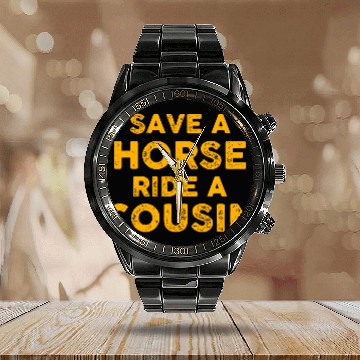 Discover Cousin Adventure Save Horse Ride A Cousin Calendar Steel Band Watch